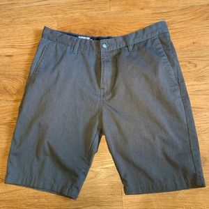 Gray Volcom Shorts Size 34 with a 10 inch inseam